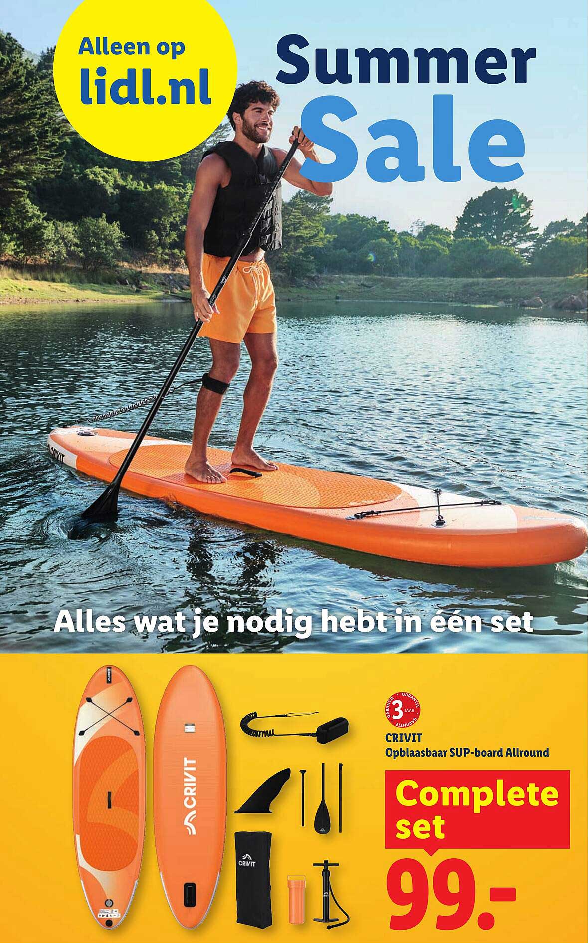 CRIVIT Opblaasbaar SUP-board Allround Complete set