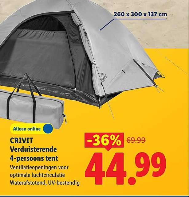 CRIVIT Verduisterende 4-persoons tent