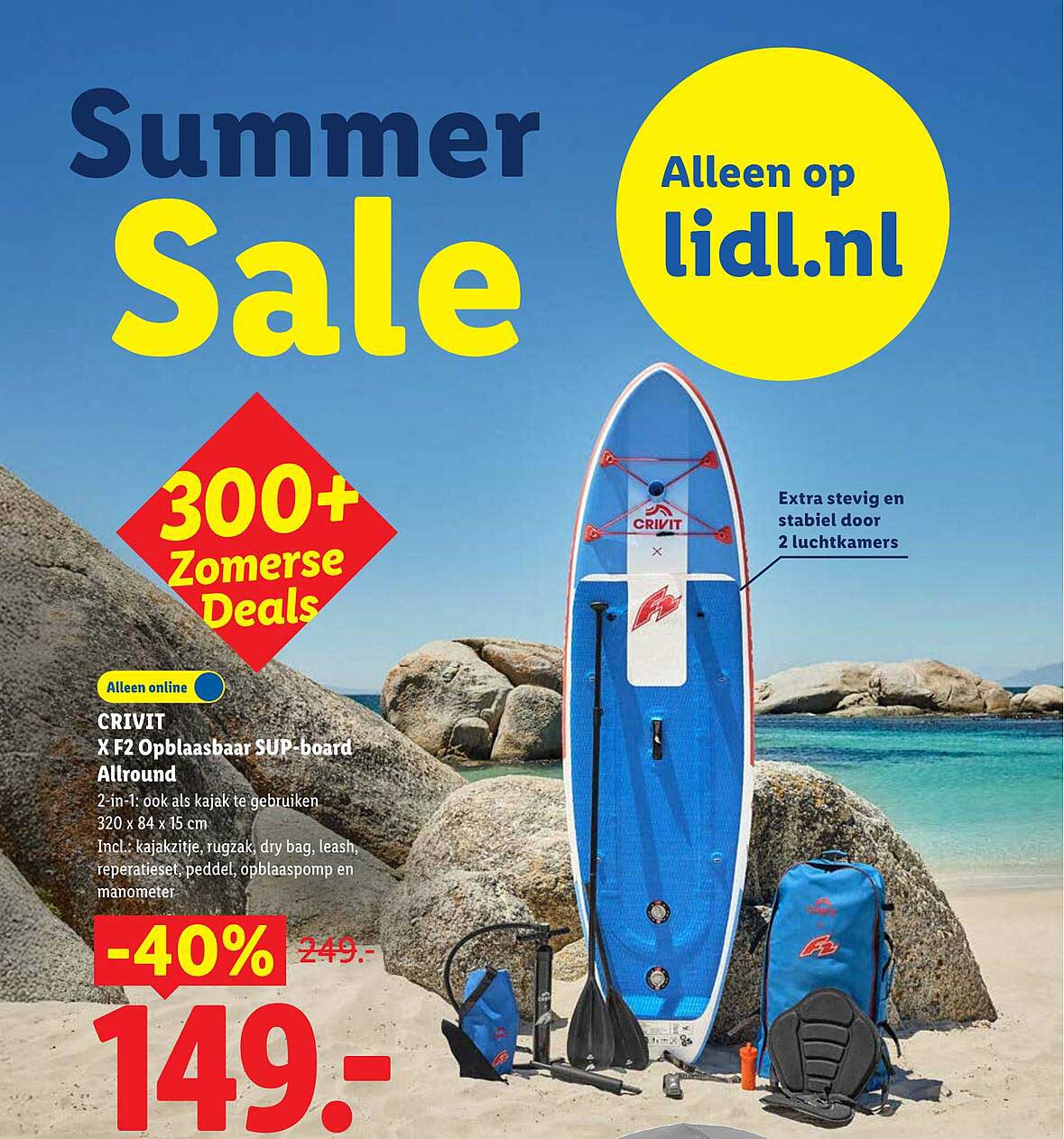 CRIVIT X F2 Opblaasbaar SUP-board Allround