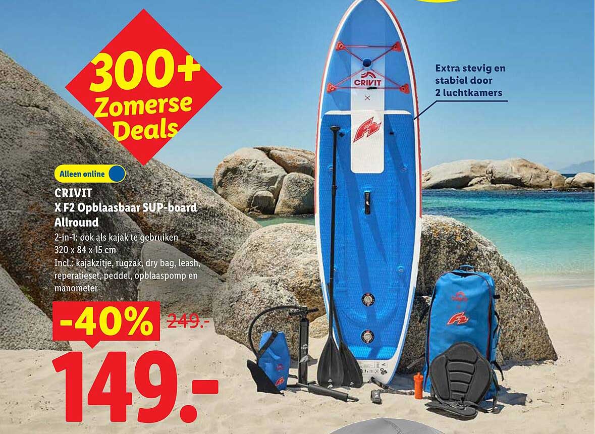 CRIVIT X F2 Opblaasbaar SUP-board Allround
