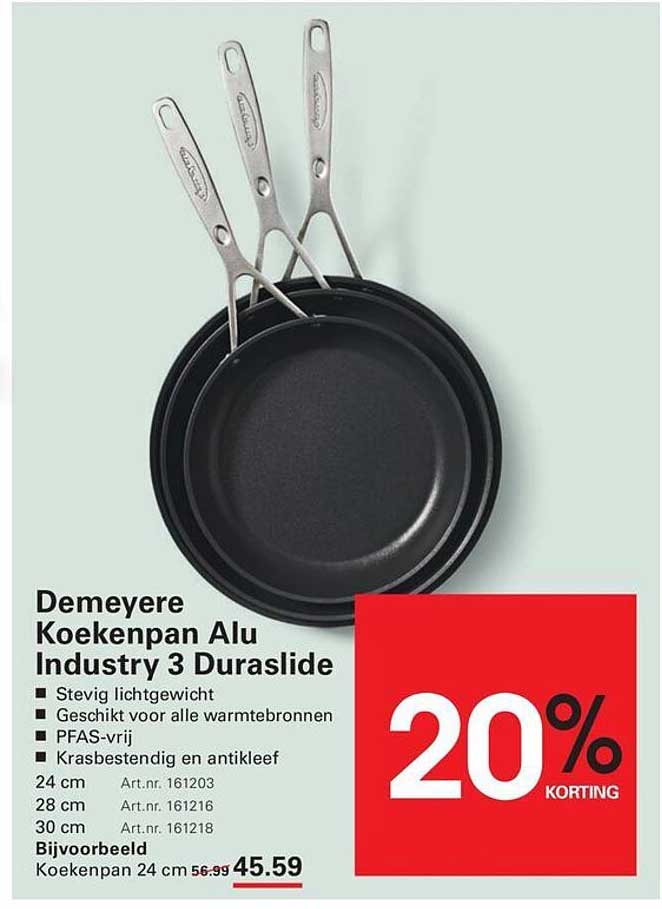 Demeyere Koekenpan Alu Industry 3 Duraslide 20% KORTING