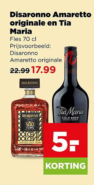 Disaronno Amaretto originele en Tia Maria