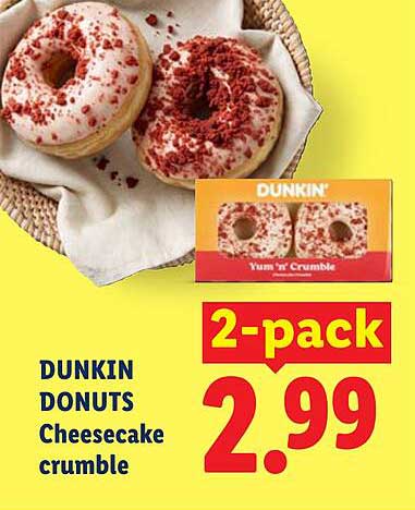 DUNKIN DONUTS Cheesecake crumble 2-pack