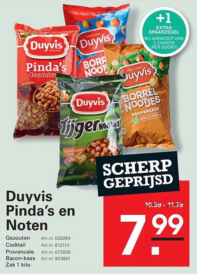 Duyvis Pinda's en Noten SCHERP GEPRIJSD