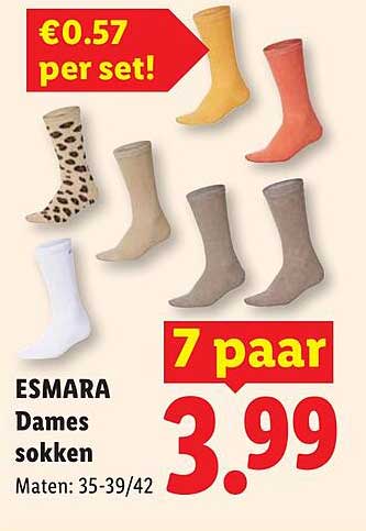 ESMARA Dames sokken Maten: 35-39/42