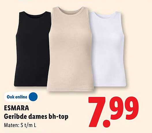 ESMARA Geribde dames bh-top