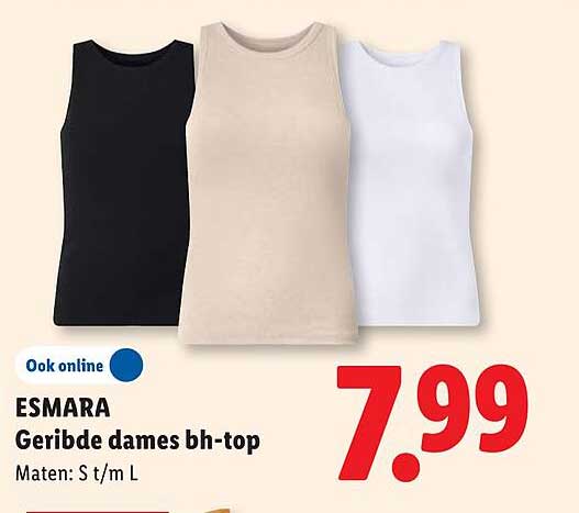 ESMARA Geribde dames bh-top