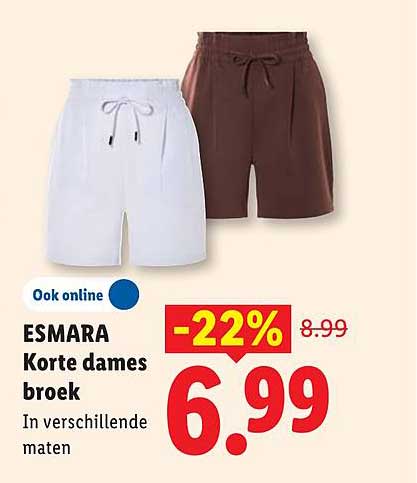 ESMARA Korte dames broek