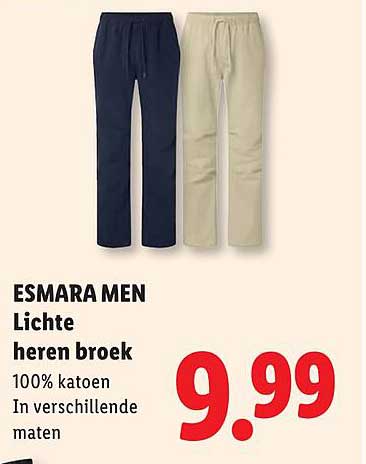 ESMARA MEN Lichte heren broek