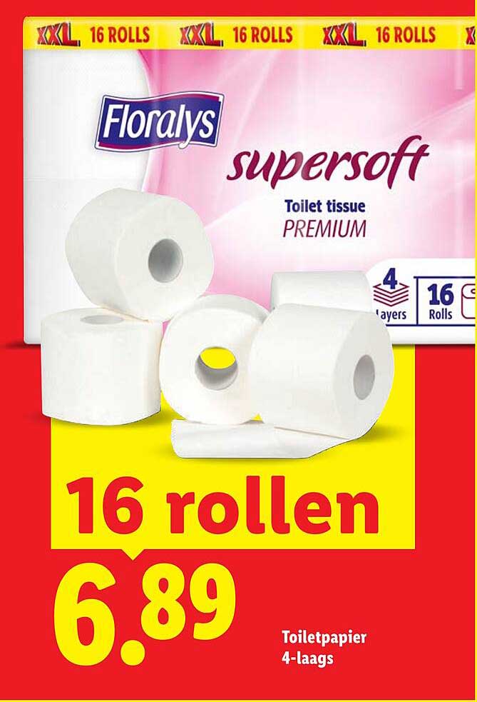 Floralys supersoft Toilet tissue PREMIUM 16 rollen