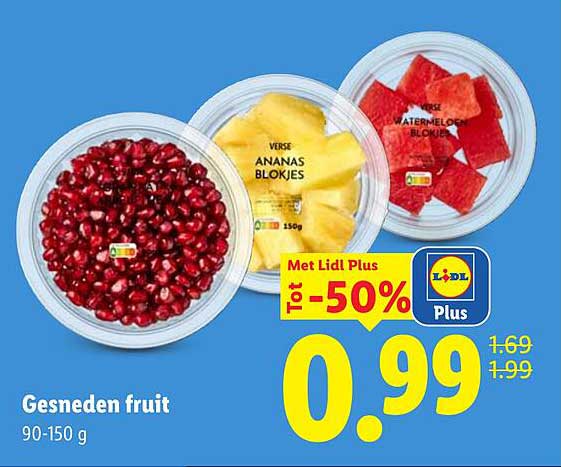 Gesneden fruit Tot -50%
