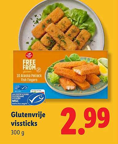 Glutenvrije vissticks
