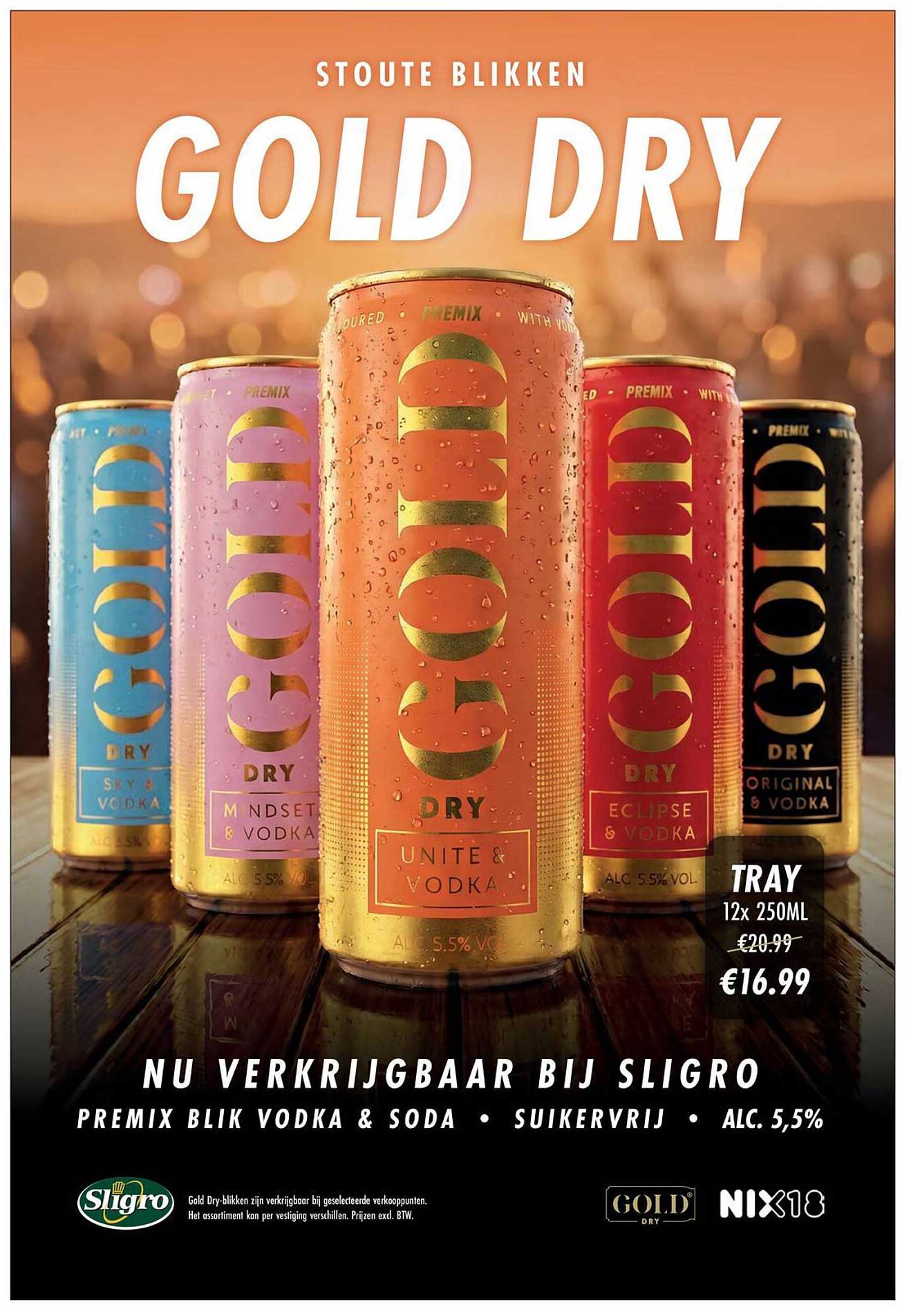 GOLD DRY TRAY 12x 250ML