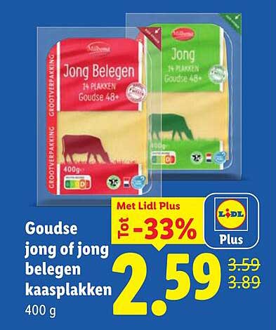Goudse jong of jong belegen kaasplakken 400 g