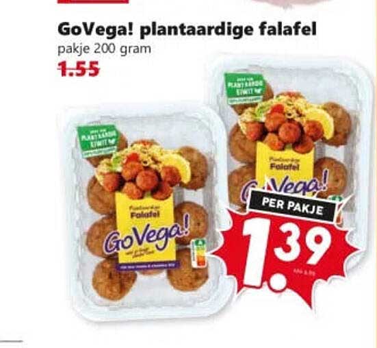 GoVega! plantaardige falafel pakje 200 gram