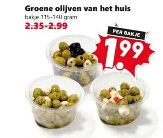 Groene olijven van het huis