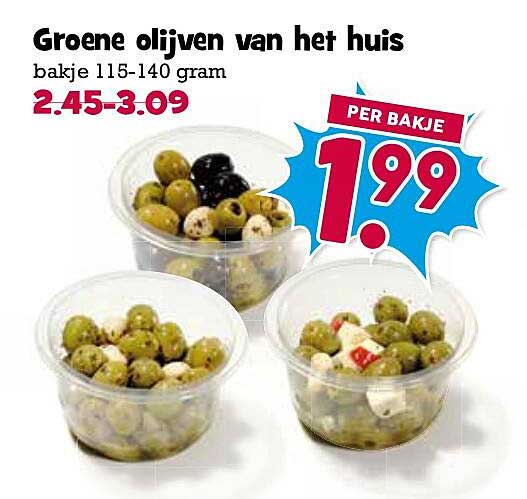 Groene olijven van het huis