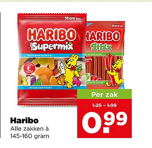 Haribo Alle zakken à 145-160 gram