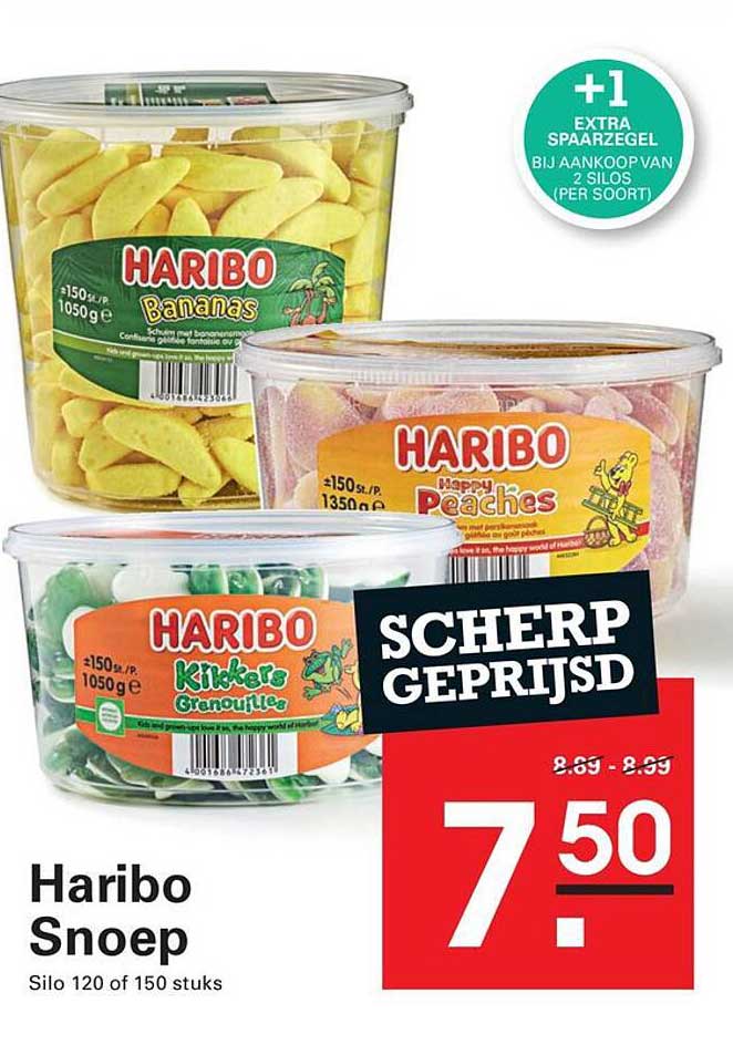 Haribo Snoep Silo 120 of 150 stuks SCHERP GEPRIJSD
