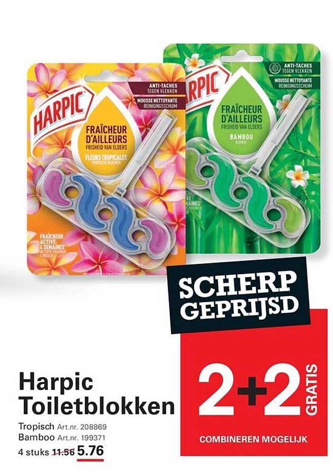 Harpic Toiletblokken 2+2 gratis