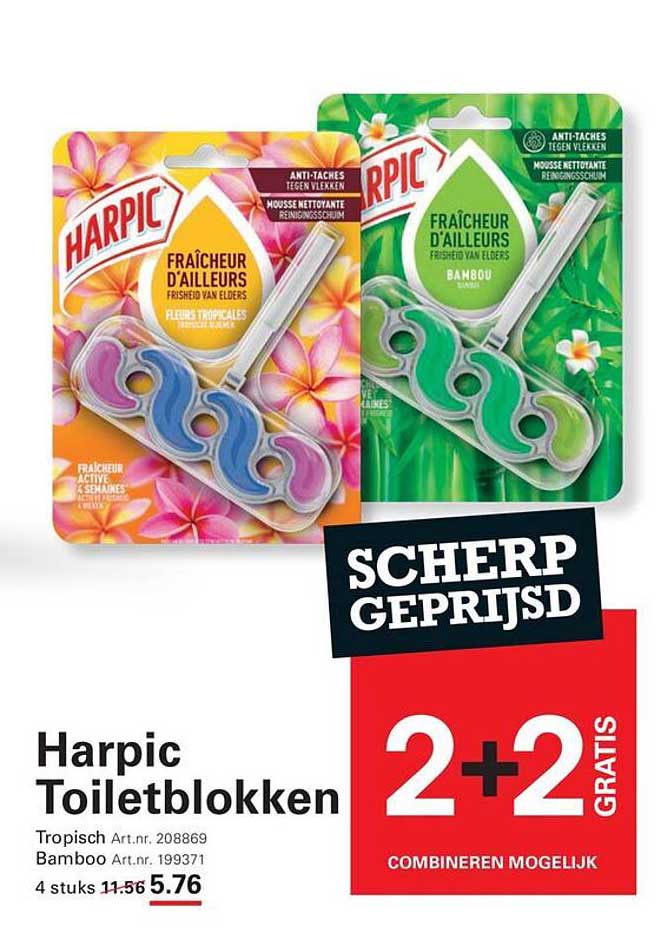 Harpic Toiletblokken 2+2 GRATIS