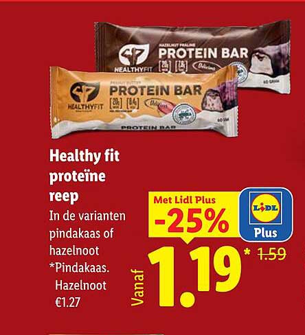 Healthy fit proteïne reep