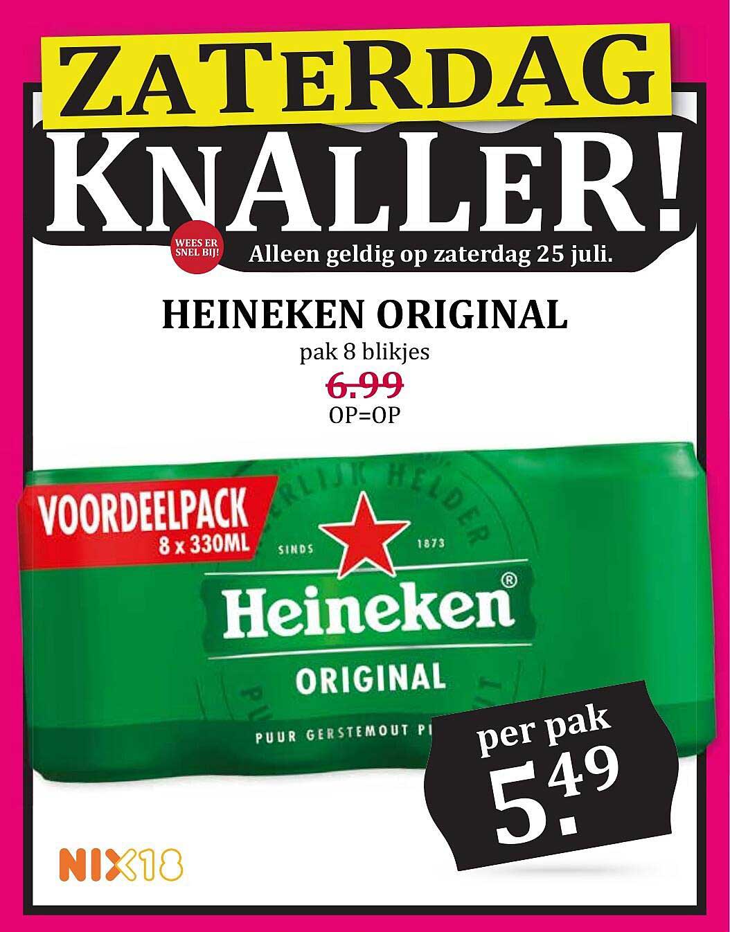 HEINEKEN ORIGINAL pak 8 blikjes