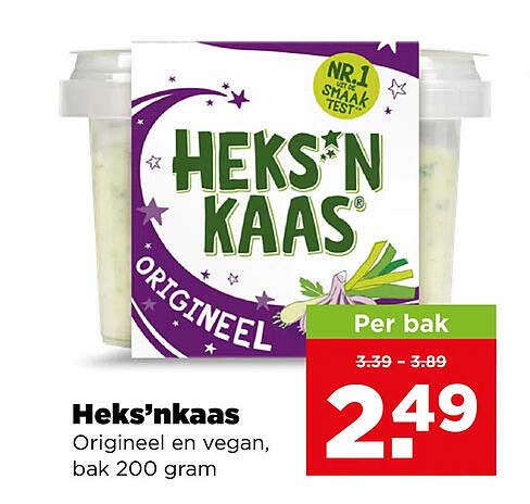 Heks'nkaas Origineel en vegan, bak 200 gram