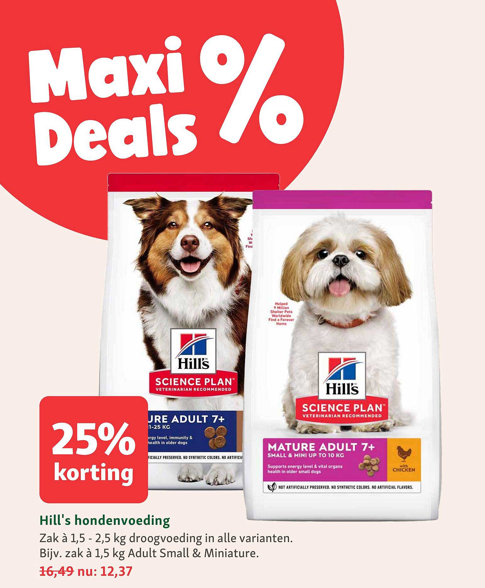 Hill's hondenvoeding 25% korting