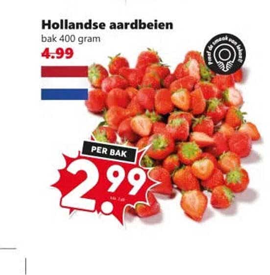 Hollandse aardbeien bak 400 gram