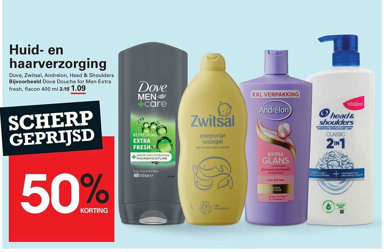 Huid- en haarverzorging 50% korting
