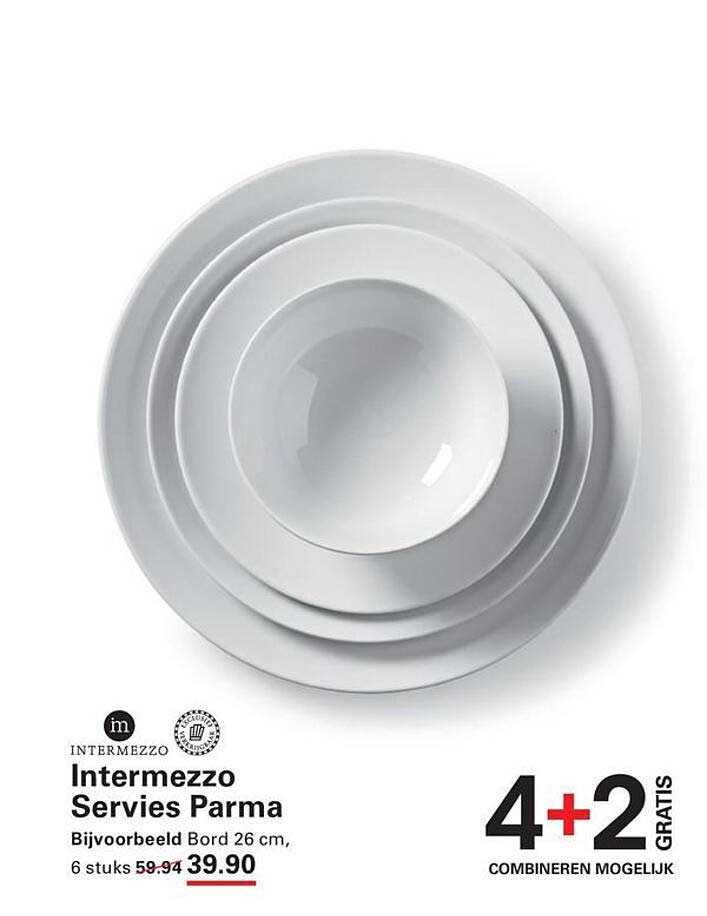 Intermezzo Servies Parma 4+2 GRATIS