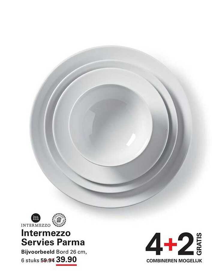 Intermezzo Servies Parma 4+2 gratis combineren mogelijk