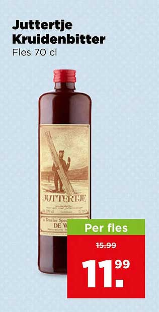 Juttertje Kruidenbitter Fles 70 cl Per fles