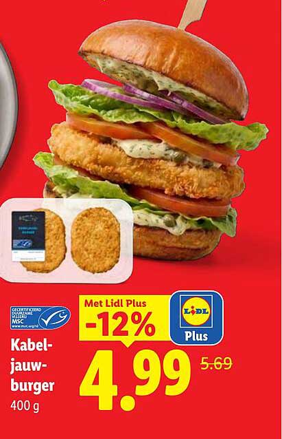 Kabeljauw-burger 400 g