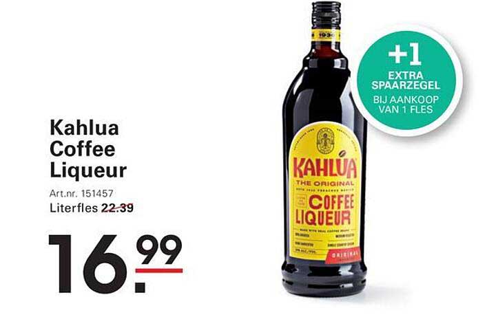 Kahlua Coffee Liqueur +1 extra spaarzegel bij aankoop van 1 fles