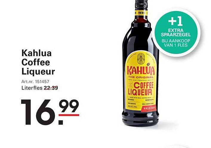 Kahlua Coffee Liqueur +1 extra spaarzegel bij aankoop van 1 fles