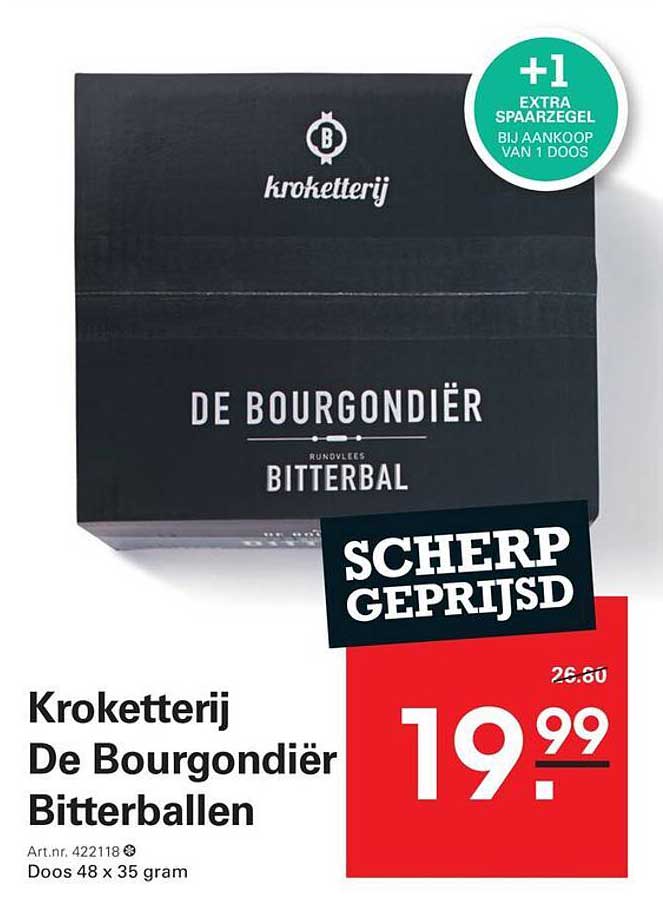 Kroketterij De Bourgondiër Bitterballen SCHERP GEPRIJSD