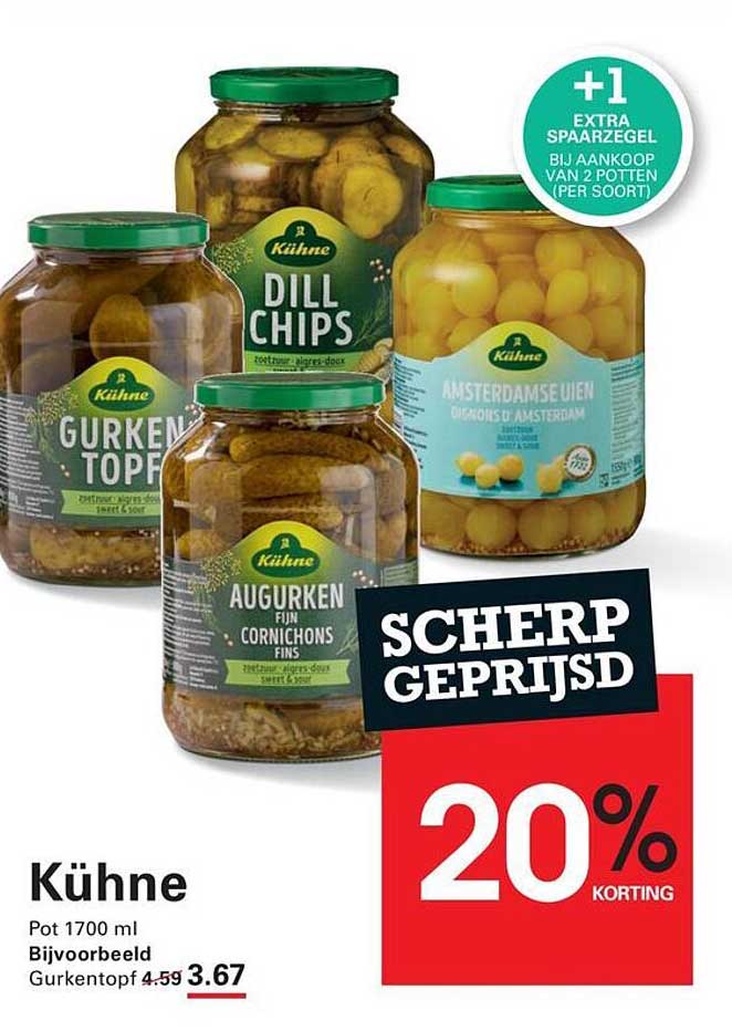 Kühne Pot 1700 ml Bijvoorbeeld Gurkentopf 20% KORTING
