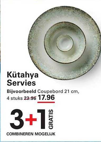 Kütahya Servies Bijvoorbeeld Coupbord 21 cm, 4 stuks 3+1 GRATIS COMBINEREN MOGELIJK