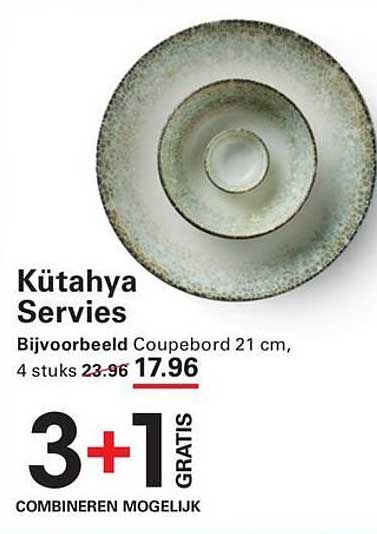 Kütahya Servies Bijvoorbeeld Coupebord 21 cm, 4 stuks 3+1 GRATIS COMBINEREN MOGELIJK