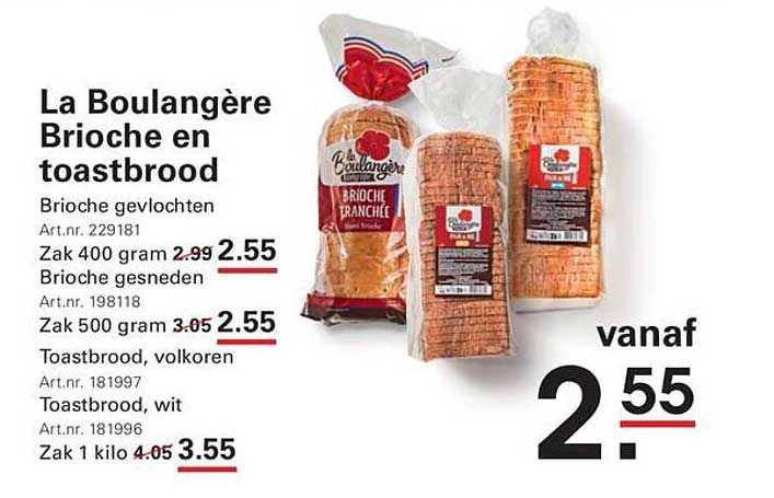 La Boulangère Brioche en toastbrood
