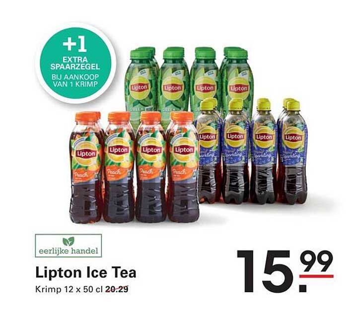 Lipton Ice Tea Krimp 12 x 50 cl +1 extra spaarzegel bij aankoop van 1 krimp