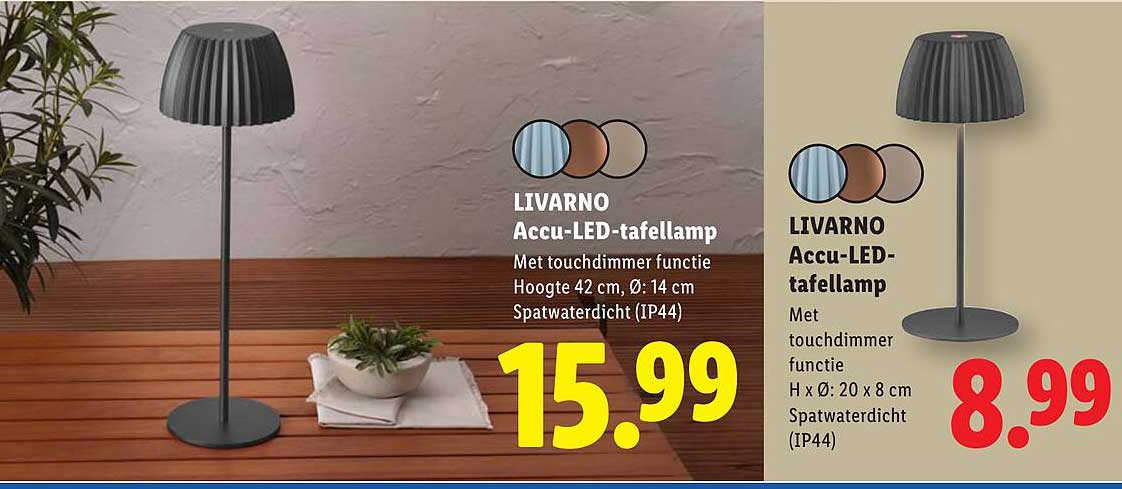 LIVARNO Accu-LED-tafellamp