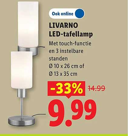 LIVARNO LED-tafellamp