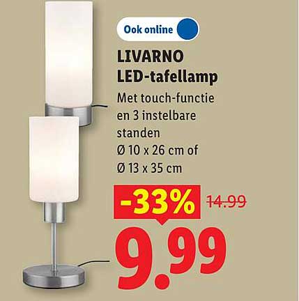 LIVARNO LED-tafellamp
