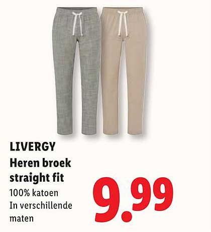 LIVERGY Heren broek straight fit