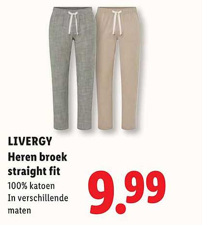 LIVERGY Heren broek straight fit