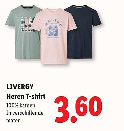 LIVERGY Heren T-shirt