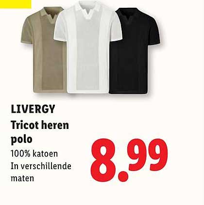 LIVERGY Tricot heren polo